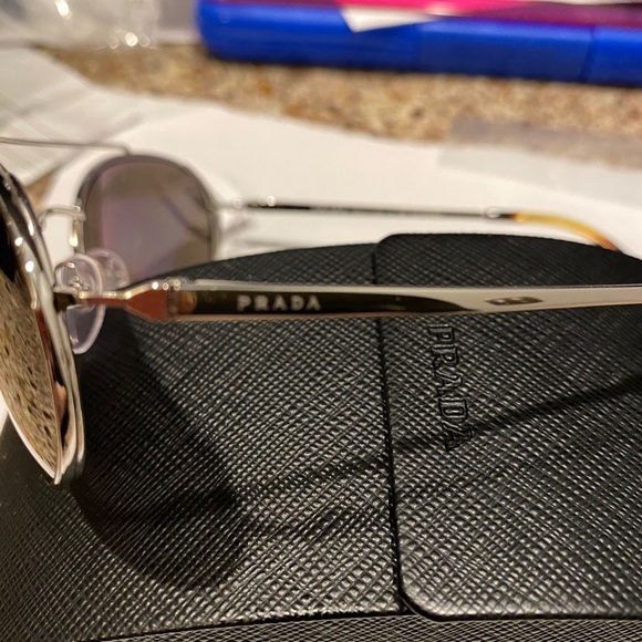 Prada oval mirror wire rimed sunglasses - Picture 3 of 8